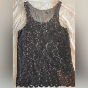 NWOT Theory Black Lace Sleeveless Top